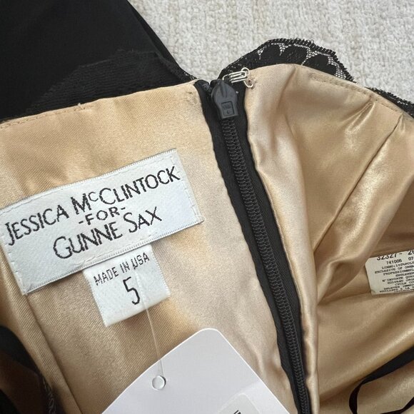 Vintage Jessica McClintock For Gunne Sax Bubble Hem Prom Dress Mini Dress 5 - Picture 2 of 9